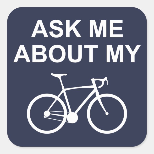 Sticker Carré Me Demander Mon Vélo (Devant)