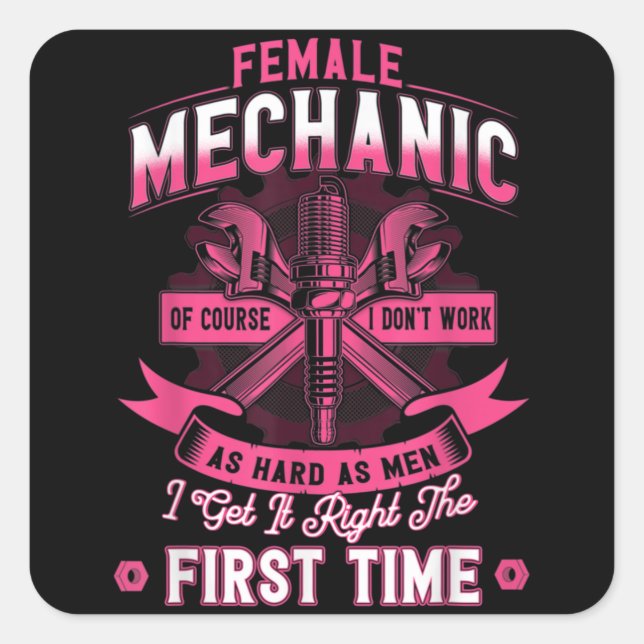 Sticker Carré Mécanique féminine Diesel Mécanique féminine (Devant)