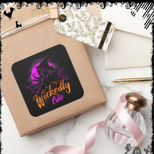 Sticker Carré Méchamment Mignon   ExDesigner   Halloween