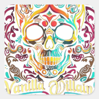 Sticker Carré Méchant Vanille