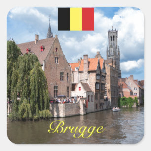 Sticker Carré Medieval Brugge