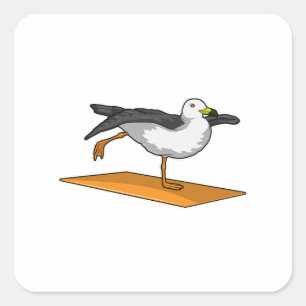 Sticker Carré Méditation de Yoga de Seagull Fitness