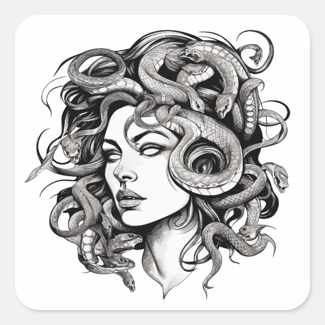 Sticker Carré Medusa (Devant)