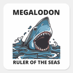 Sticker Carré Megalodon