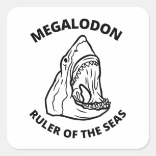 Sticker Carré Megalodon