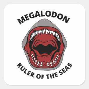 Sticker Carré Megalodon
