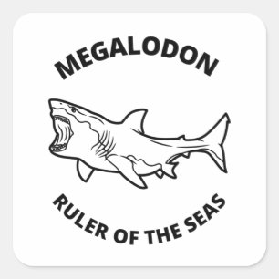 Sticker Carré Megalodon