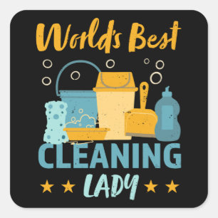 Sticker Carré Meilleur cadeau de ménage de la dame