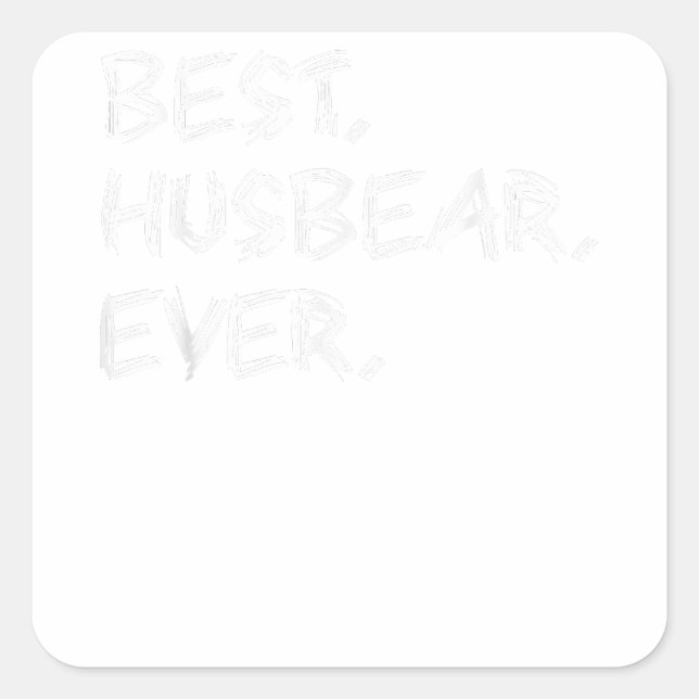Sticker Carré Meilleur Husbear jamais - Gay Bear Pride (Devant)
