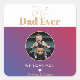Sticker Carré Meilleur papa
