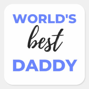 Sticker Carré Meilleur papa bl du monde