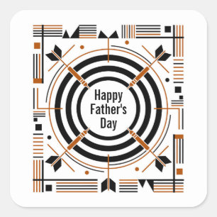 Sticker Carré Meilleur Papa de Fléchettes – Bonne Fête des Pères