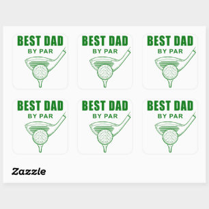 Sticker Carré Meilleur Papa Par Par Parc - Drôle Sarcastique Gol