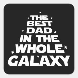 Sticker Carré Meilleur père dans toute la Galaxie - Fête des p