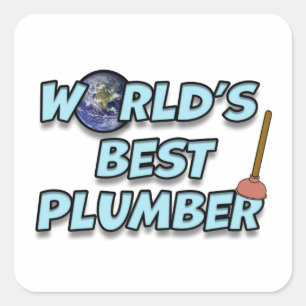 Sticker Carré Meilleur plombier du monde
