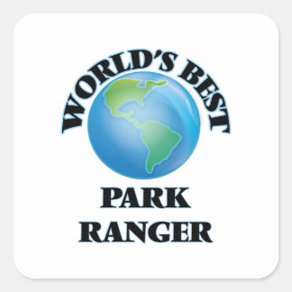 Sticker Carré Meilleur Ranger de parc au monde