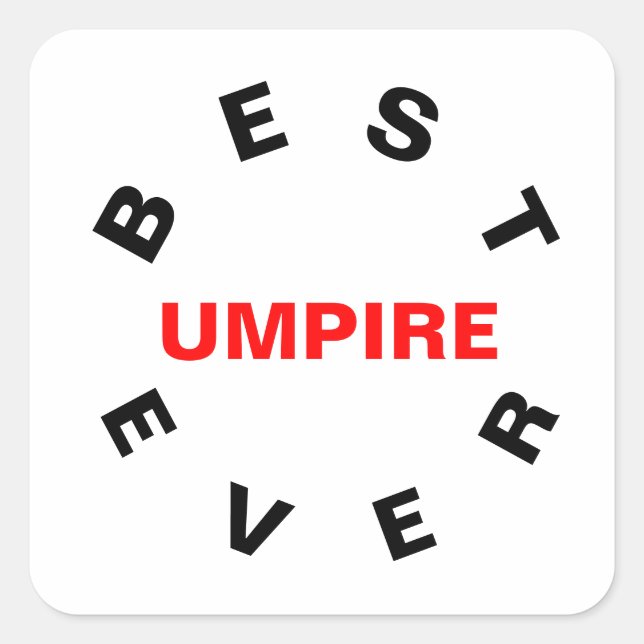 Sticker Carré Meilleur UMPER jamais (Devant)