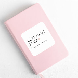 Sticker Carré Meilleure maman jamais Joyeuse Fête des mères