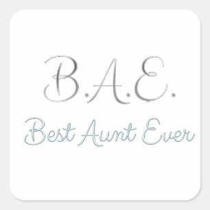 Sticker Carré Meilleure tante Ever BAE
