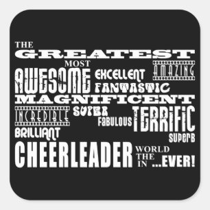Sticker Carré Meilleurs Chevrons : Meilleur Pom-pom girl
