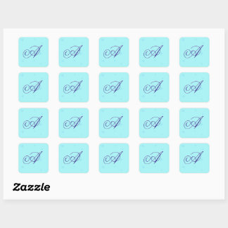 Sticker Carré Mélange bleu minuscule