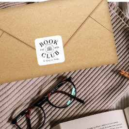 Sticker Carré Membres de club de lecture personnalisés adorables