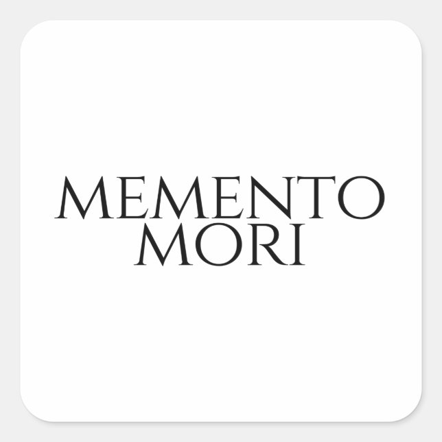 Sticker Carré Memento Mori (Devant)