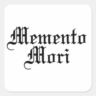 Sticker Carré Memento Mori - Phrase latine