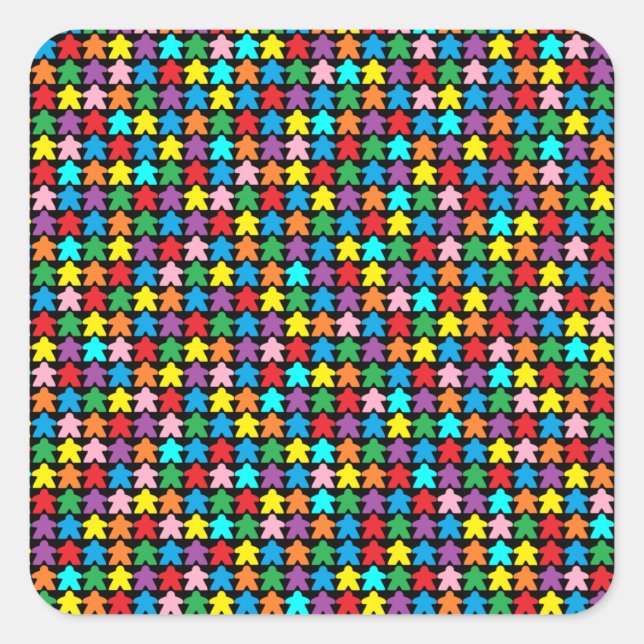 Sticker Carré Mémoires multicolores (Devant)