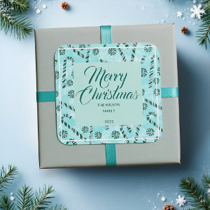 Sticker Carré Menthe poivrée sucre de canne 