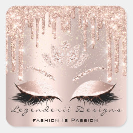 Sticker Carré Mercedes Beauty Lashes Lotus Bridal Rose Parties s