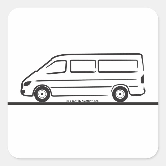 Sticker Carré Mercedes Sprinter (Devant)