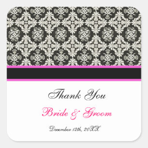 Sticker Carré merci black damas
