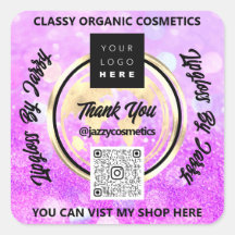 Merci Business QRCode Logo Monde Terre PinkGlitter