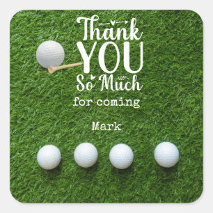 Sticker Carré Merci de golf