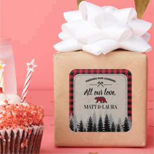 Sticker Carré Merci de la sériole de bison