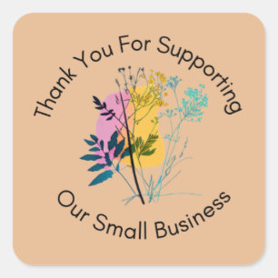 STICKER CARRÉ MERCI DE SOUTIEN À NOS PETITES ENTREPRISES