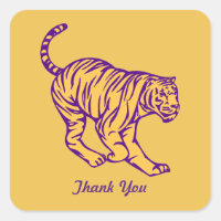 Merci de tigre de chats sauvages à rayures violett