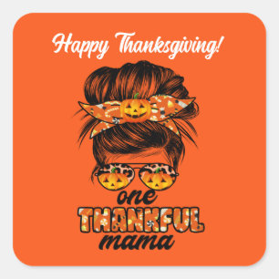 Sticker Carré Merci Mama Personnaliser d'automne