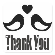 Merci Noir Et Blanc Lovebirds Amour
