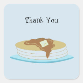 Sticker Carré Merci Pancake Stack