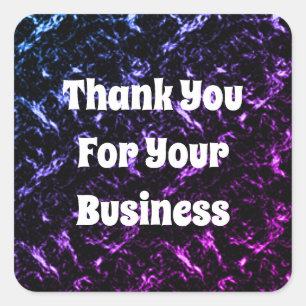 Sticker Carré Merci pour l'appréciation du client de votre entre