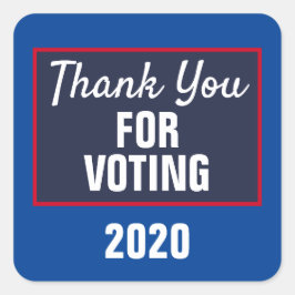 Sticker Carré Merci pour l'élection de 2020
