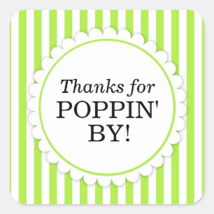 Sticker Carré Merci pour Poppin par l'autocollant carré -
