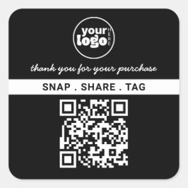 Sticker Carré Merci Pour Votre Achat Simple Petite Entreprise
