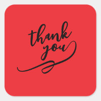 Merci Rouge Éclatant Classique Unique Simple