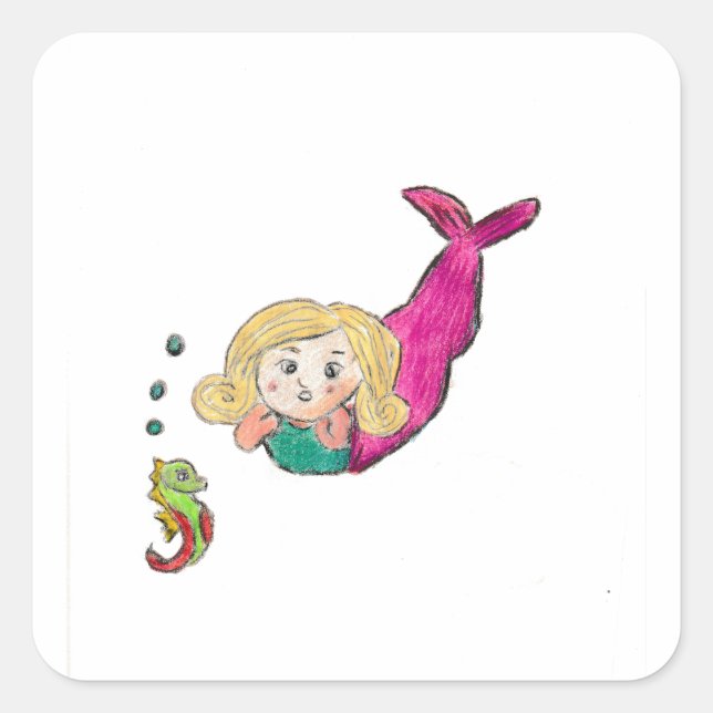 Sticker Carré Mermaid (Devant)