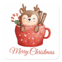 Sticker Carré MERRY CHRISTMAS