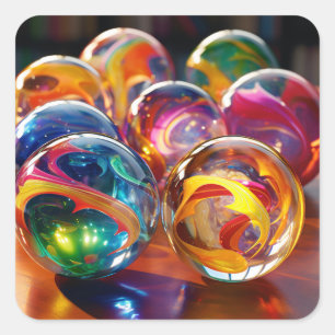 Sticker Carré Merveilleux marbre