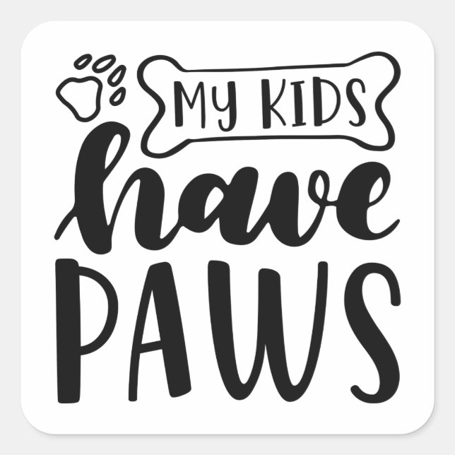 Sticker Carré Mes Enfants Ont Des Patrouilles (Devant)